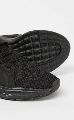 Black Mesh Panel Trainers.